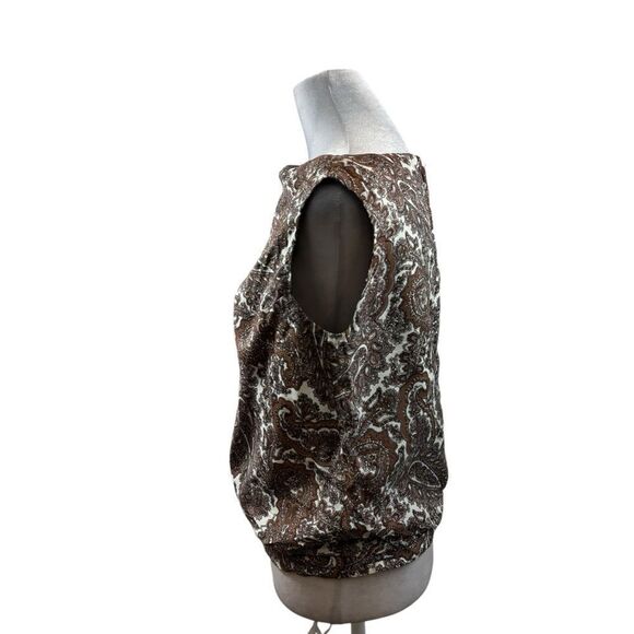 Ladies‎ Vintage Sleeveless Paisley Print Blouse Size Smal - Picture 6 of 14